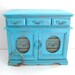 Turquoise Jewelry Music Box - Shabby Chic Distressed - Large