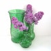FOR IRIS - Vintage Vase - Beautiful Green Glass - Collection of 3 - Eclectic Decor