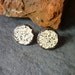 Post round white earrings
