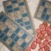 13 Blue Vintage Bingo Cards and 53 Great Vintage Numbers