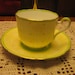 Old Royal China cup and saucer - Green polka dot