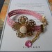 Pink Bracelet with Swarovski Heart