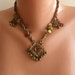 Mustard Necklace with Freshwater Pearls - Semi-precious gemstones - Silk - Speacial Design