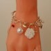 White Bracelet with Crystals and Flower