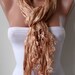 ON SALE - Amber Color Scarf with a Trim Edge