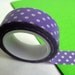 Washi Tape, Purple Polka Dot Washi Tape, Purple Japanese Washi Tape