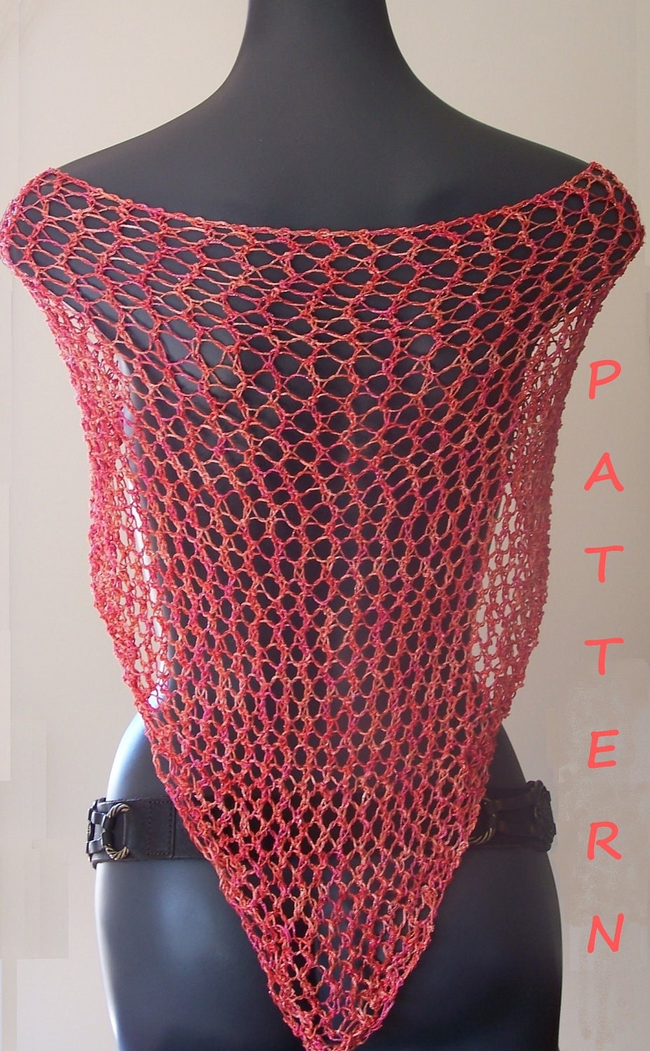 Shawl knitting pattern.Summer triangle lace shawl Free
