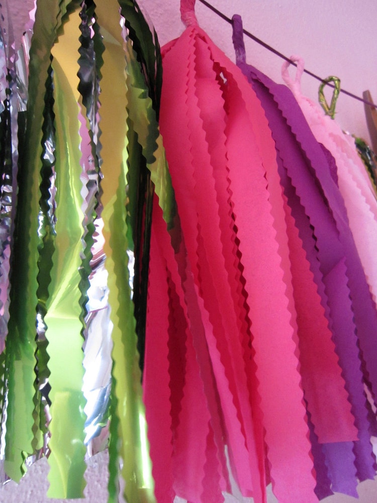 Metallic Mylar Paper Tassel by PartyCreative on Etsy