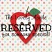 RESERVED Listing