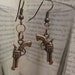Gun Earrings Pistol earrings steampunk earrings lolita kawaii emo scene jewelry hook geekery