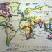 1950s BRITISH EMPIRE MAP Doublesided Print