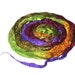 Mulberry Silk Brick Fiber Hand Dyed Spinning Felting Silk Fiber Multicolor 55 gm 1,95 oz