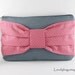 Big Bow (Gray) - iPhone Purse, Cell Phone Wristlet, Camera Bag, Cosmetic Bag, Zipper Pouch