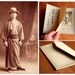 Japanese photo folding frame card portrait. Antique Dated 1931. 4" x 6.4"