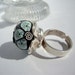 Polymer clay flowers and mosaics adjustable ring "Carolina" collection