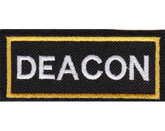 3.5 by 1.5 Personalized Custom Embroidered Name Patch with Double Border