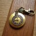Steampunk Natural Solid Perfume Locket: Clock Charm with Clasp