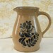 Pfaltzgraff Floral 2 1/2 QT Pitcher Tan with blue bird designed marked 416