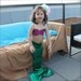 Little mermaid costume - Girls green mermaid Tail for Little Girls 5T-7,