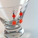 Tangerine Dangle Earrings, Summer Orange Silver Matte, Vintage Beads, Czech Glass, Beaded Dangles, Fashion Jewelry