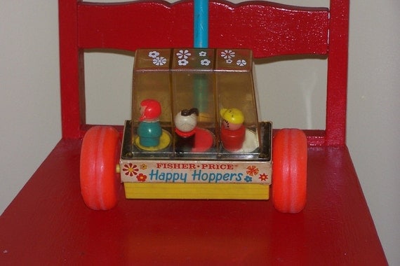 Vintage Fisher Price Happy Hopper Push Toy by SweetPotatoBiscuits