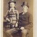Antique Victorian CDV photograph of father & daughter, Swansea Wales