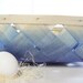Ombre Blue Woven Basket, Hand Dipped