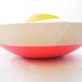 Wooden Bowl 12", Neon Pink, Summer Party, Picnic, Kitchen Decor, Fruit Bowl