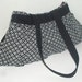 Pleated Handbag- in White Circles--the 'Mini Belle'