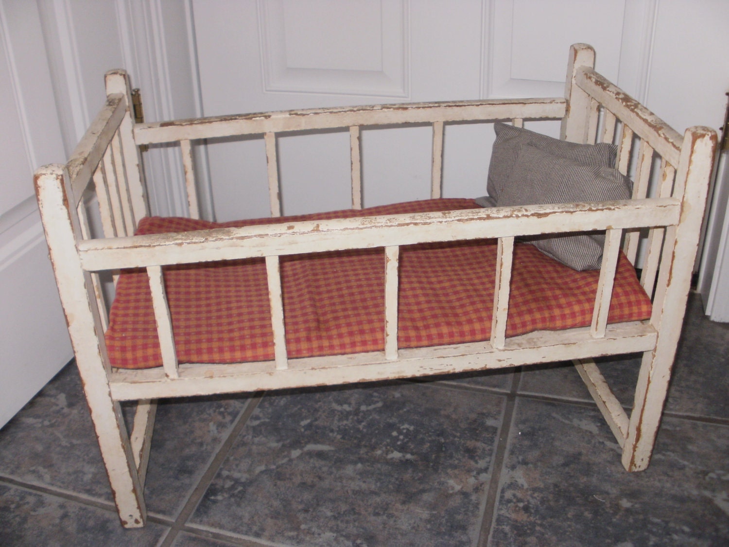 Child's Vintage Doll Bed Antique Toys Little Girl's