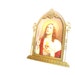 Antique Religious Jesus Picture/ Gold Ornate Metal Frame