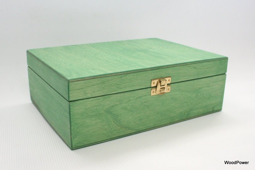 Wooden Tea Box / 6 Compartments Box / Wooden Keepsake by WoodPower