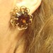 Smoked Topaz Earrings in Goldtone Stud