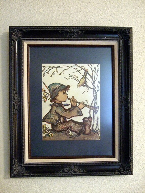 Professionally Framed Hummel Art Print of Boy by KnightandNole