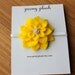 Yellow Felt Dahlia Headband. Yellow Felt Dahlia Hairclip. Yellow Dahlia Brooch. Yellow Flower headband. Newborn through Adult.