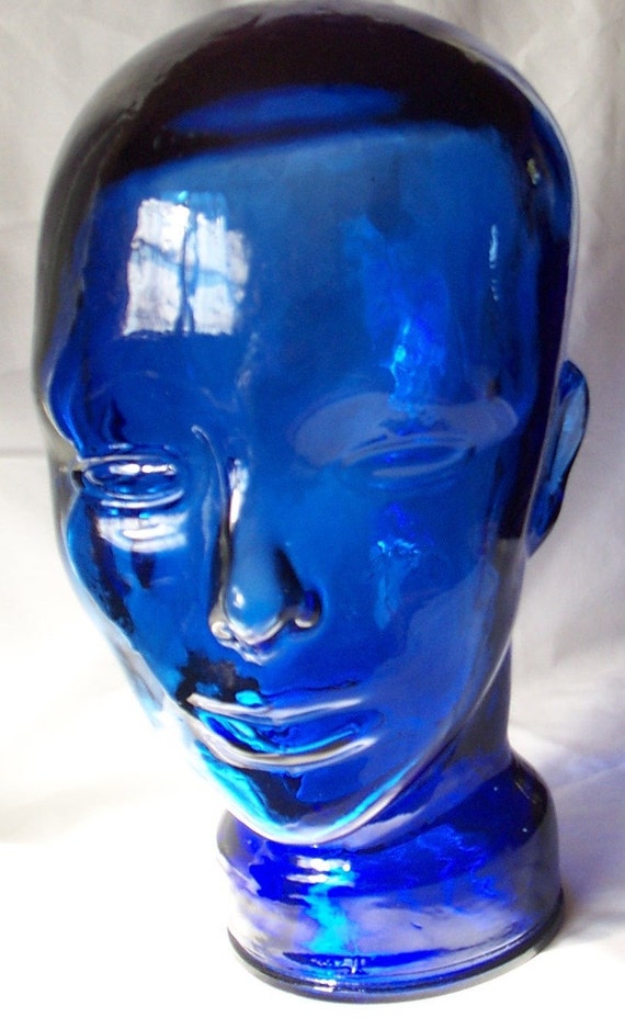 Cobalt Blue Glass display head