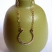 Thick Hammered Gold Lucky Horseshoe Necklace-Handmade Jewelry