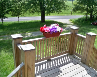 Rustic Window Box Flower Centerpiece Country Deck Rustic Window Box Flower Centerpiece Country Deck