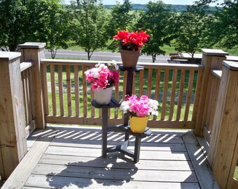 Plant Stand, Wood Plant Stand, Wooden Plant Stand, Deck Plant Stand, Indoor Flower Stand, Wood Indoor Flower Stand, Deck Planter,