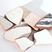 Set of 7 not only white beach pottery, mosaic supplies, jewelry supplies, ceramic, tile