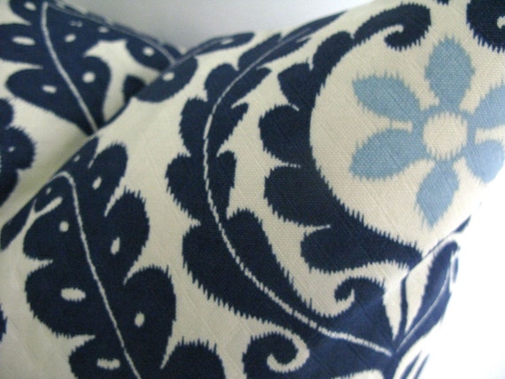 Designer Decorative Blue and White Suzani by MakingFabulous