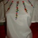 1970s vintage romantic Hungarian handmande folk art blouse for women, size M/L