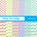 Digital Paper Pack 108 - Light Chevron and Polka Dot Patterned Paper