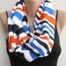 RESERVED LISTING for D. Infinity scarf, striped loop scarf, lightweight eternity scarf, handmade circle scarf
