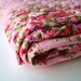 pretty in pink...beautiful vintage floral quilt bedspread