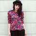 PINK POSIES 80s Floral Blazer - small to medium