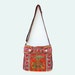 Boho cross-body bag with Hmong cross stitch and Hand Embroidered ethnic tribal textile