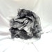 SELENE. Hand Painted square Silk Scarf. Black, Silver Shawl Wrap. Crystal Moonlight Fashion. 35,4 x 35,4 in.(90x90cm). Ready to Ship.