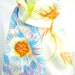 INES. Hand Painted Long Silk Scarf. Hand dyed Multicolor Silk Scarf. Colorful Floral Fashion. 10x60 in. (25x150 cm). Ready to Ship.