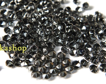 35% Off Clearance SALE: 4mm 100pcs Gunmetal conical hexagon studs / HIGH Quality - Fikashop